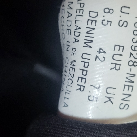 Levi' Strauss Black Denim Comfort Tech Sneakers Men Size 8.5 - Picture 9 of 10